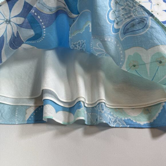 Y2K New York & Company Boho Sequin Beaded Floral Lined Midi Skirt Wms Size M - Picture 6 of 11